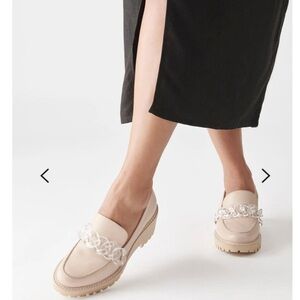 Dolce Vita Loafers Blush Leather Platform Slip On Casual Shoes